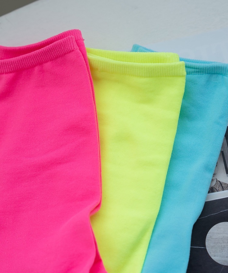 韓国ゴルフウェア ネオンカラー ミドル ソックス