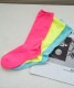 韓国ゴルフウェア ネオンカラー ミドル ソックス