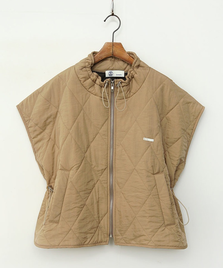 中綿入り キルティング 半袖 ジャケット 韓国ゴルフウェア