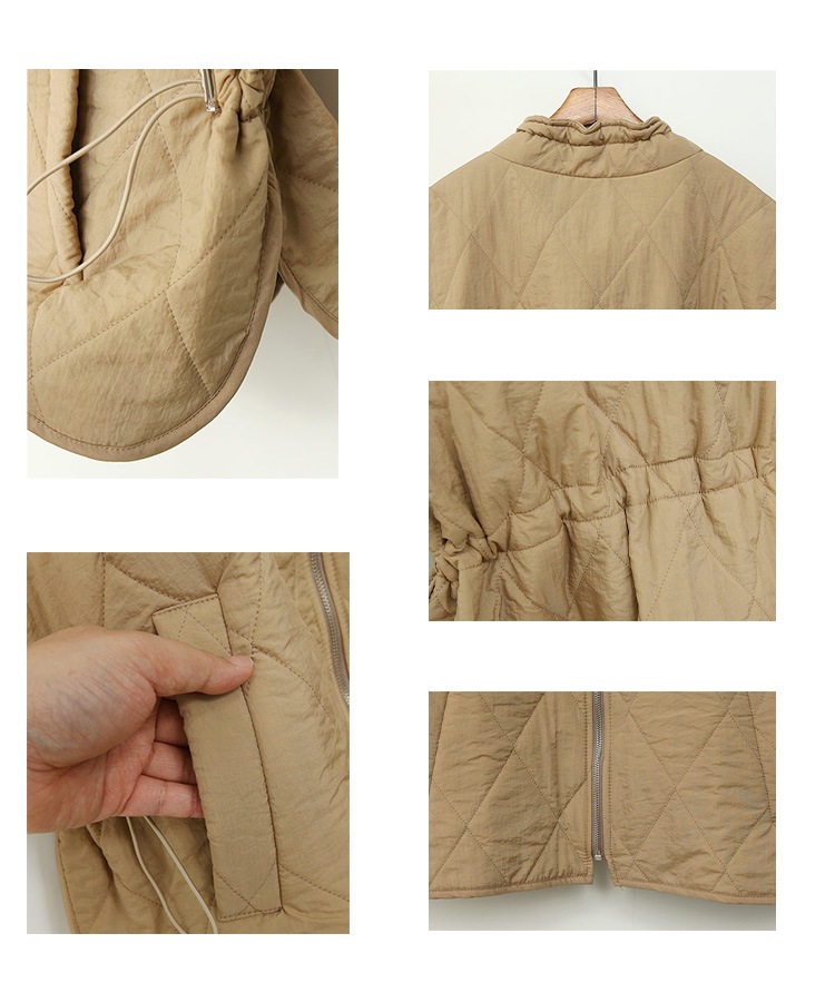 中綿入り キルティング 半袖 ジャケット 韓国ゴルフウェア