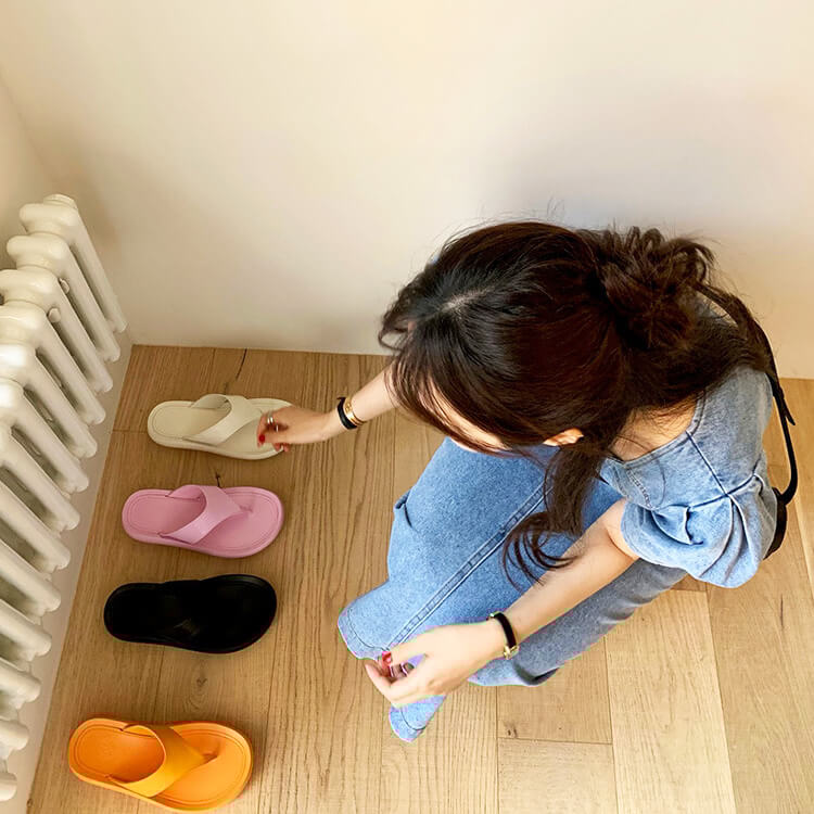 スクエアネック ミモレ丈 デニムワンピース

