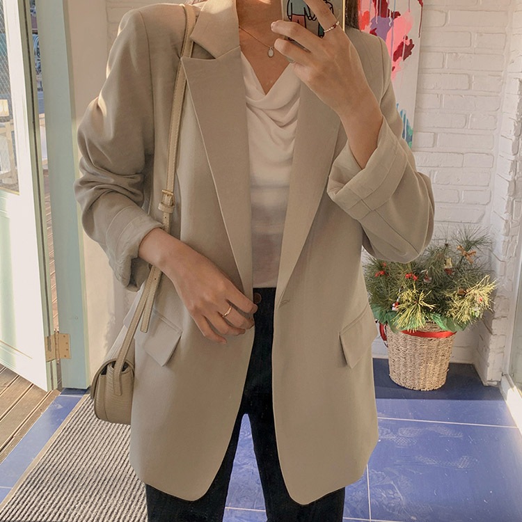 シングルボタン テラードジャケット