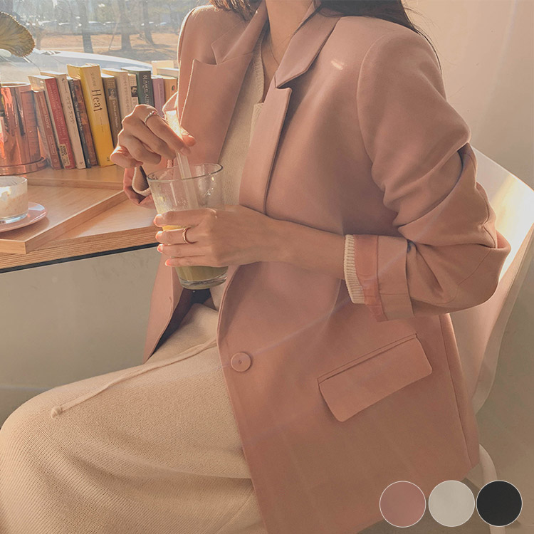 シングルボタン テラードジャケット