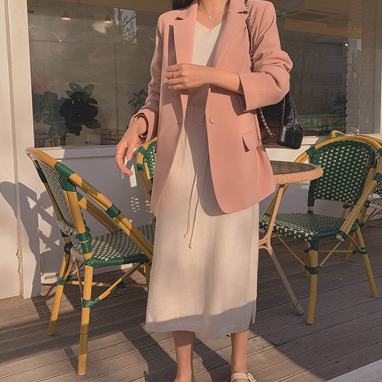 シングルボタン テラードジャケット