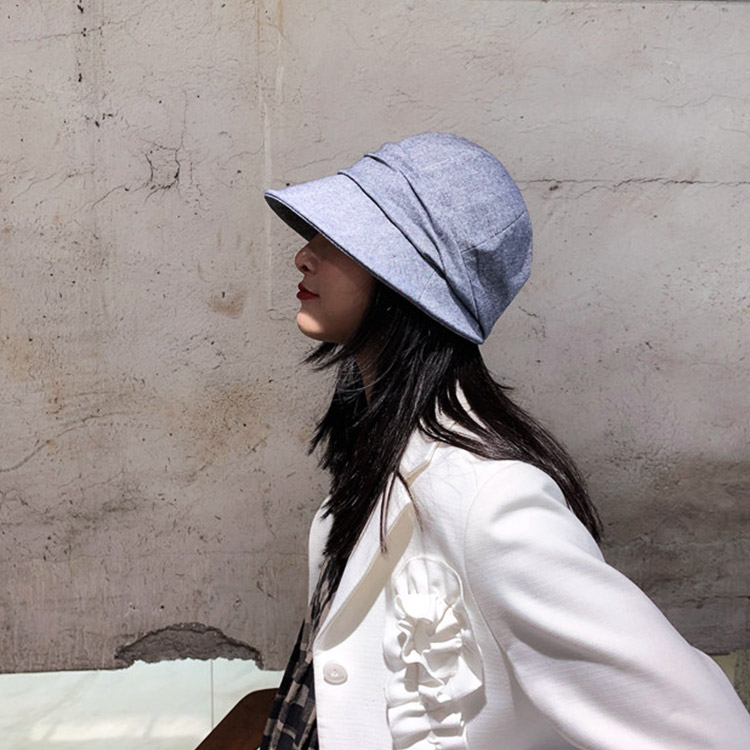 薄手 無地 コットンリネン キャスケット