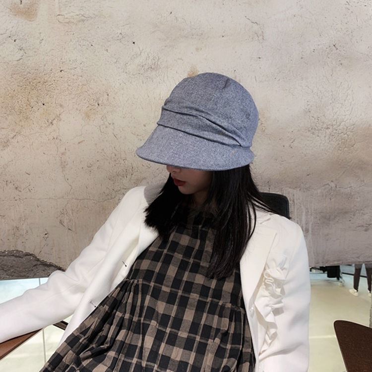 薄手 無地 コットンリネン キャスケット