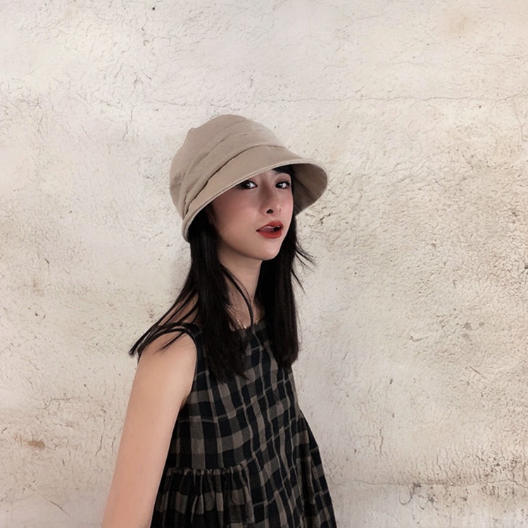 薄手 無地 コットンリネン キャスケット