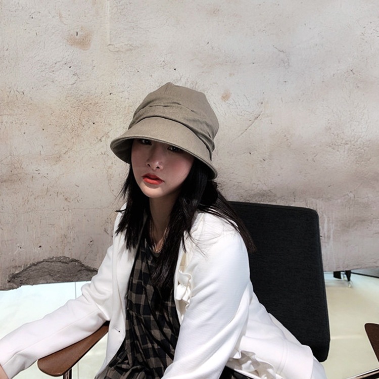 薄手 無地 コットンリネン キャスケット