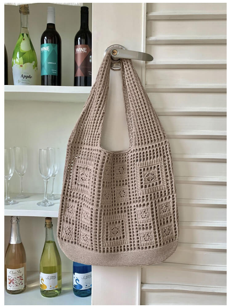 シースルー クロシェニット ショルダーバッグ