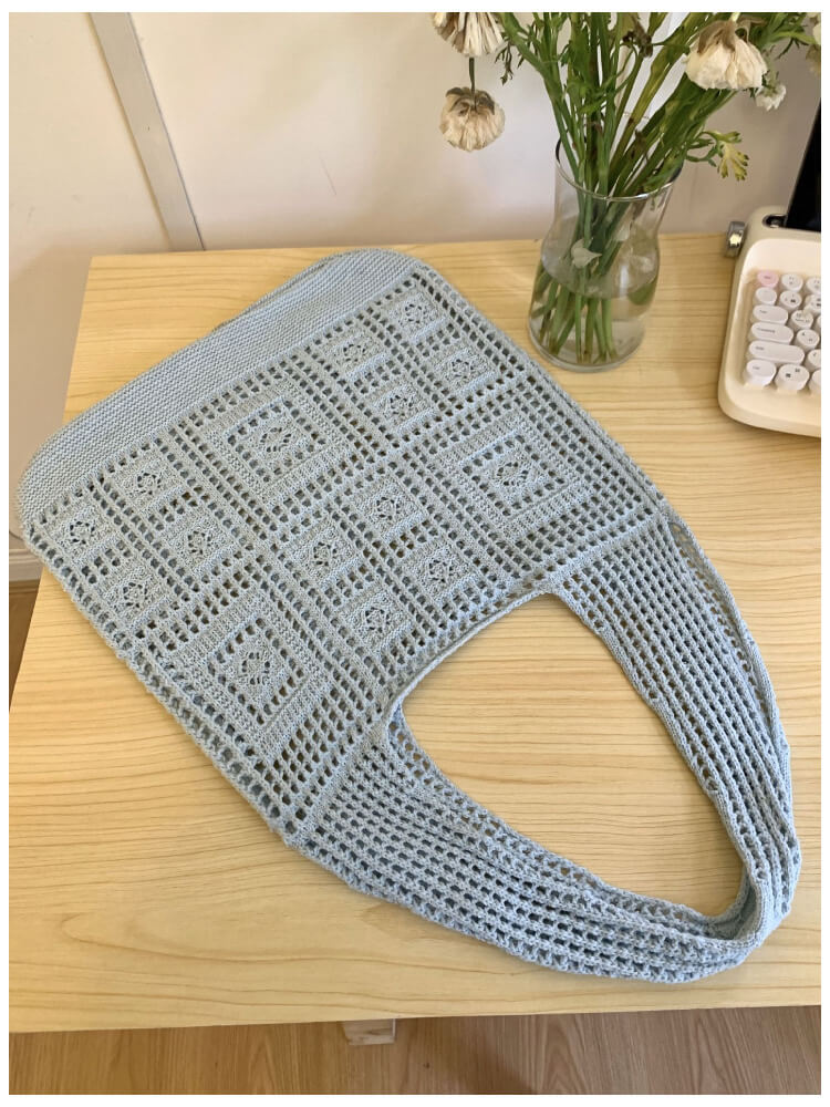 シースルー クロシェニット ショルダーバッグ