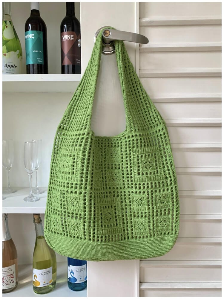 シースルー クロシェニット ショルダーバッグ