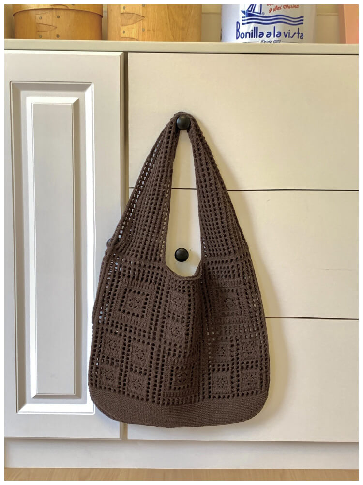 シースルー クロシェニット ショルダーバッグ