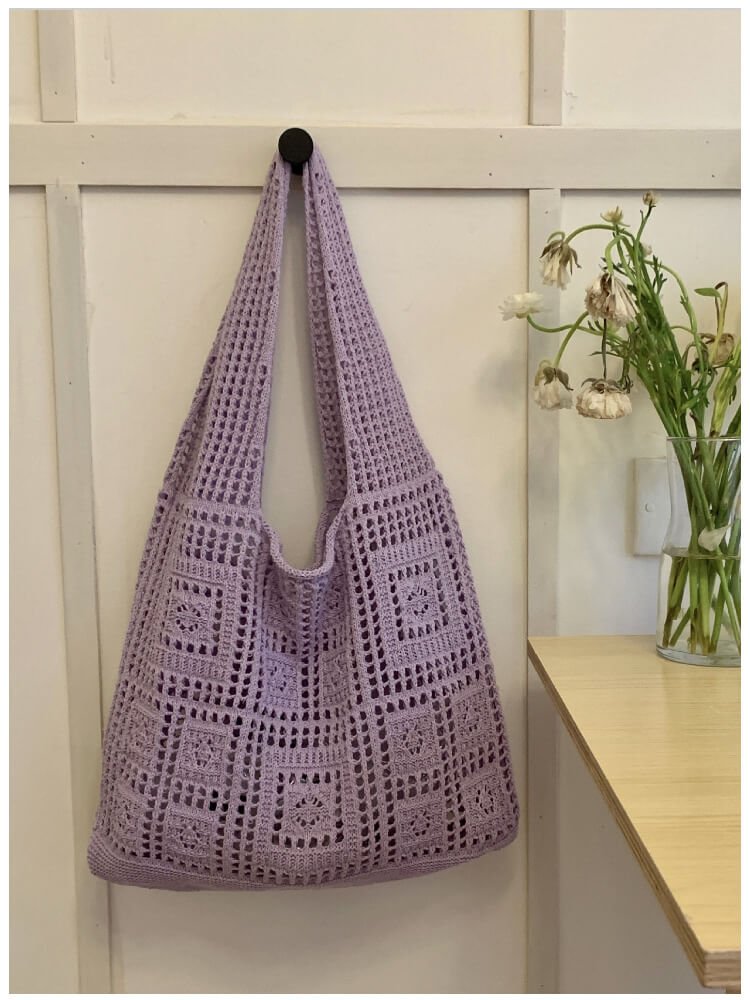 シースルー クロシェニット ショルダーバッグ