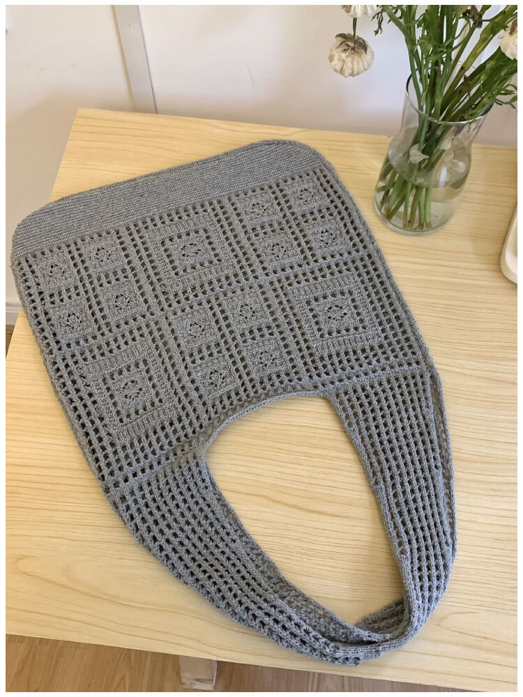 シースルー クロシェニット ショルダーバッグ