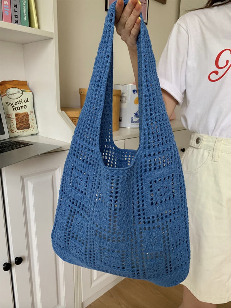 シースルー クロシェニット ショルダーバッグ