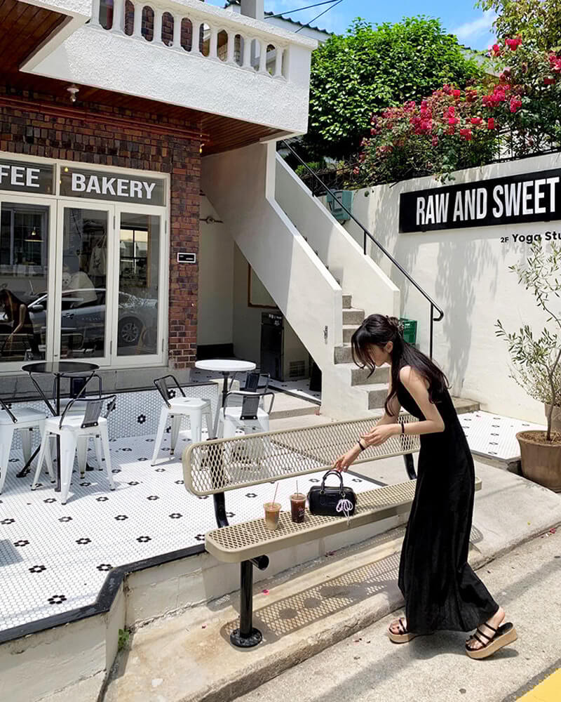 刺繍入りティアード マーメイド ロングワンピース