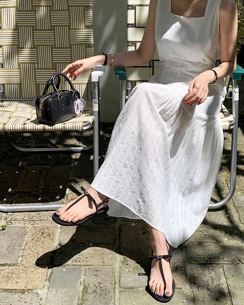 刺繍入りティアード マーメイド ロングワンピース