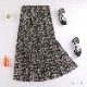 パイソン柄 ひょう柄 ロング丈 プリーツスカート