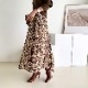 パイソン柄 ひょう柄 ロング丈 プリーツスカート
