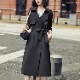 レトロエレガント セミロング丈 トレンチコート
