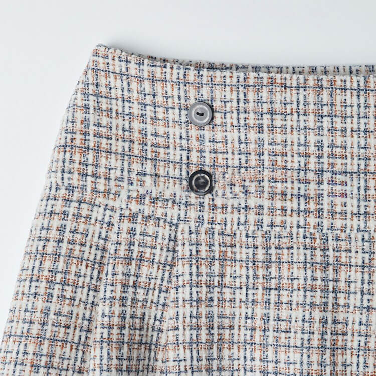 韓国ゴルフウェア ツイードチェック Ａライン スカート