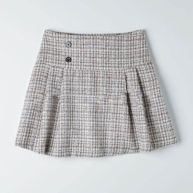 韓国ゴルフウェア ツイードチェック Ａライン スカート