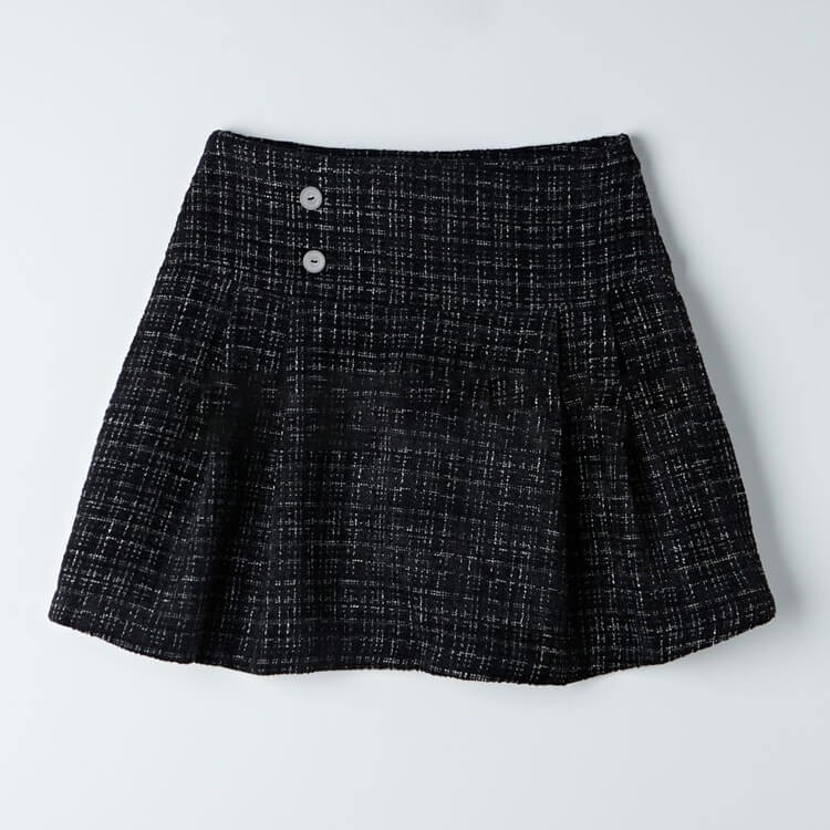 韓国ゴルフウェア ツイードチェック Ａライン スカート