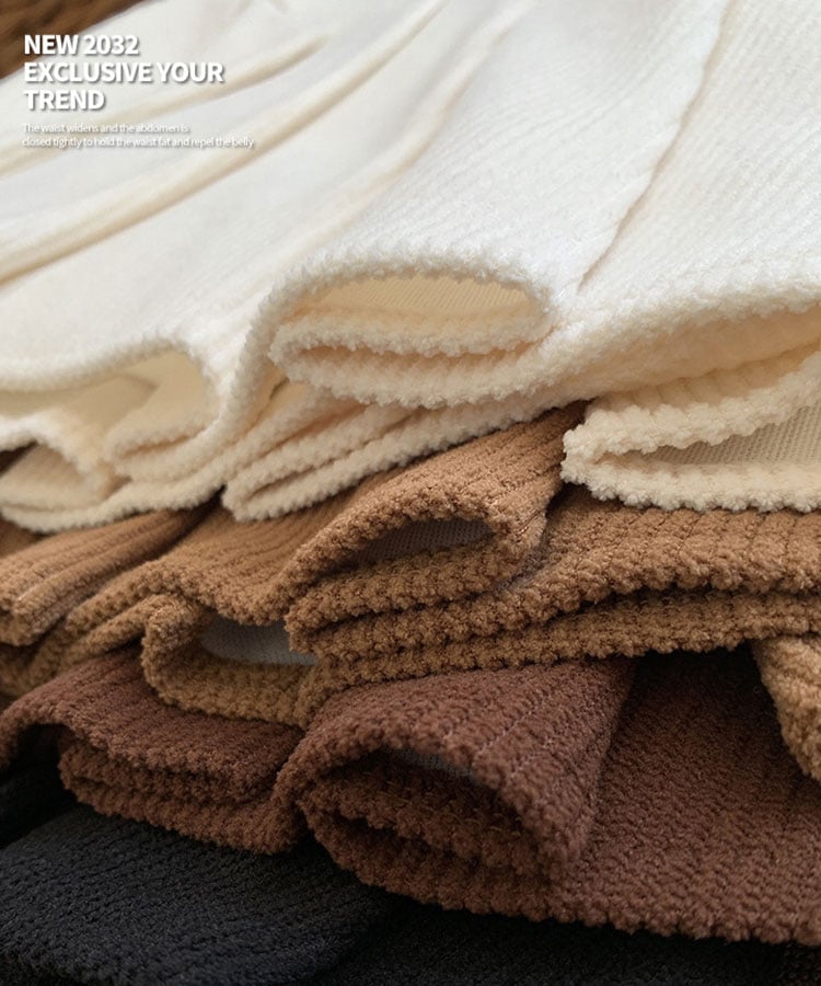 ベルト付き コーデュロイ プリーツ ミニスカート

