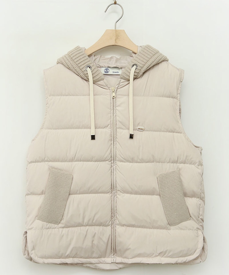 ニット フード付き ダウンベスト 韓国ゴルフウェア