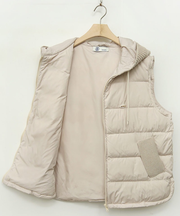 ニット フード付き ダウンベスト 韓国ゴルフウェア