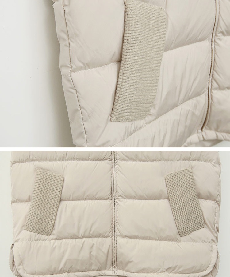 ニット フード付き ダウンベスト 韓国ゴルフウェア