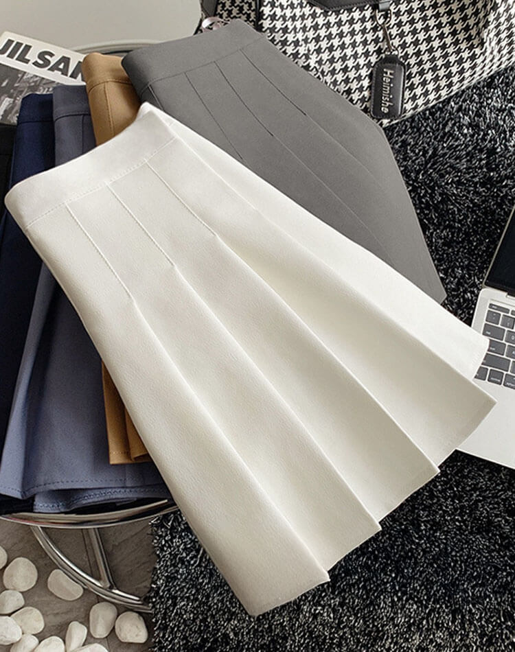 選べる丈感 インナー付き プリーツ ミニスカート 