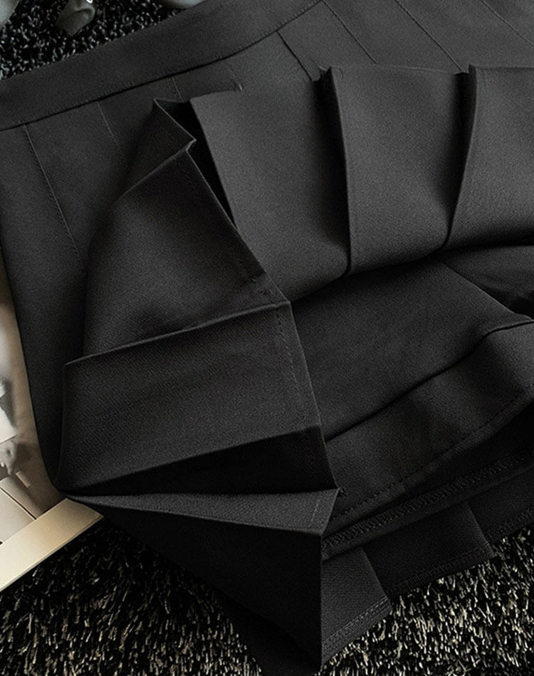 選べる丈感 インナー付き プリーツ ミニスカート 