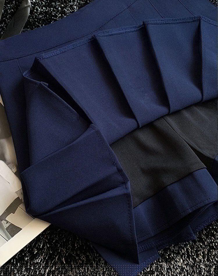 選べる丈感 インナー付き プリーツ ミニスカート 