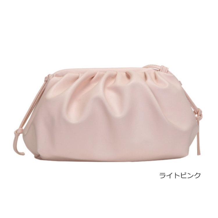 ふわふわギャザー ポーチ ショルダーバッグ