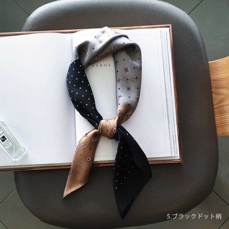 15カラー 正方形 シルク調 スカーフ