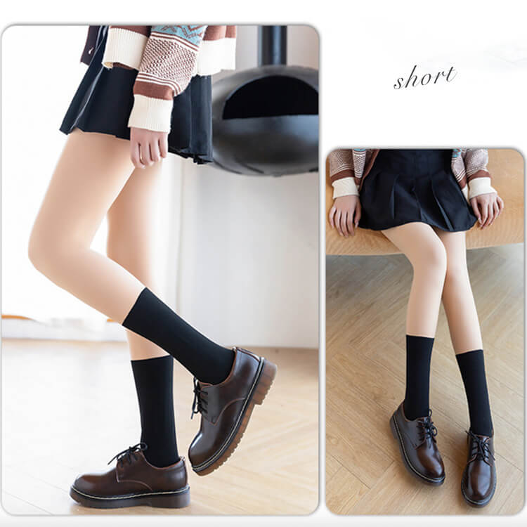 220デニール ソックス 切り替え 生足タイツ