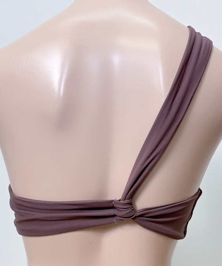 シンプル ツイスト ワンショルダー ビキニ 水着

