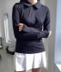 バックボタン 襟付き 長袖 Ｔシャツ 韓国ゴルフウェア
