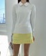 バックボタン 襟付き 長袖 Ｔシャツ 韓国ゴルフウェア
