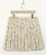 チェック柄 切り替え プリーツ スカート 韓国ゴルフウェア