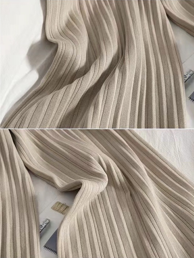 フレンチスリーブ ワイドパンツ プリーツニット ガウチョ セットアップ