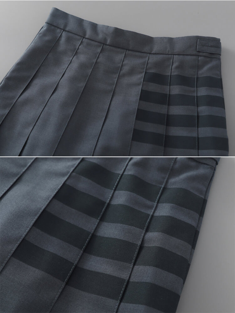 韓国ゴルフウェア アシンメトリー ミニ丈 プリーツスカート