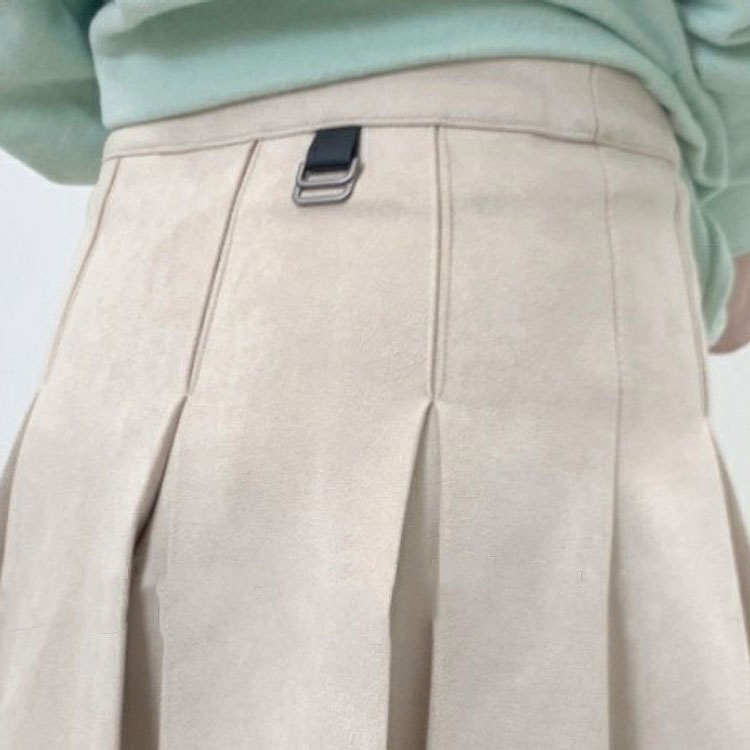 韓国ゴルフウェア 幅広プリーツ ミニスカート