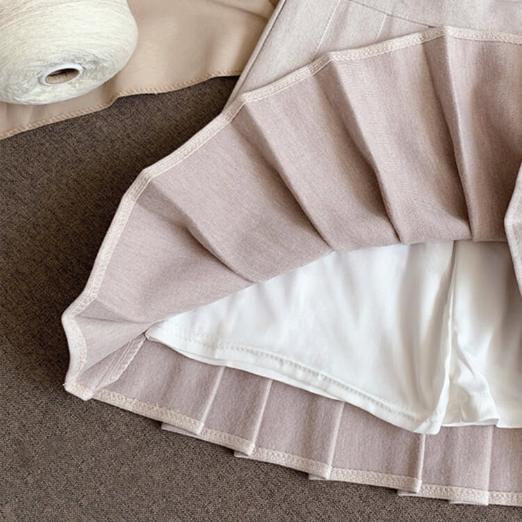 ゴルフウエア ショート丈 Aライン ツイード