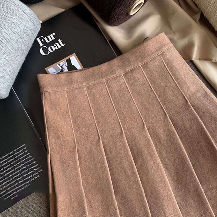 ゴルフウエア ショート丈 Aライン ツイード