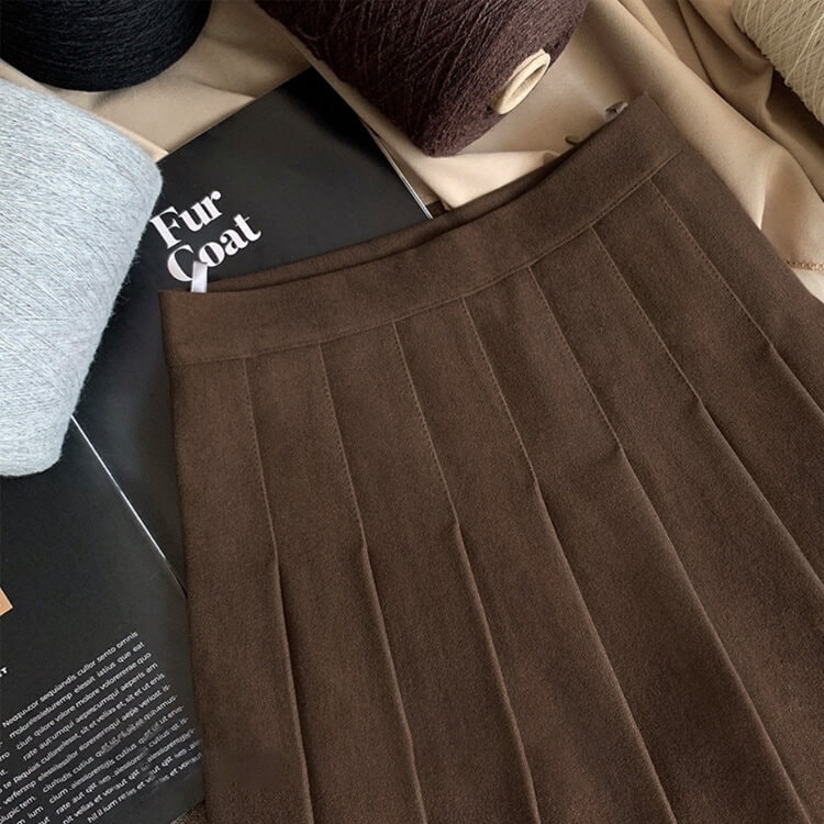 ゴルフウエア ショート丈 Aライン ツイード