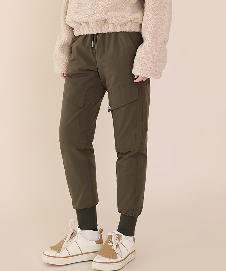 ダックダウン あったか ジョガーパンツ 韓国ゴルフウェア