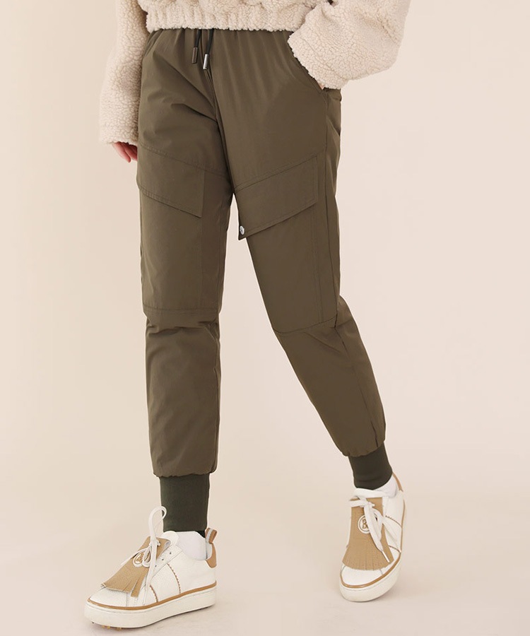 ダックダウン あったか ジョガーパンツ 韓国ゴルフウェア