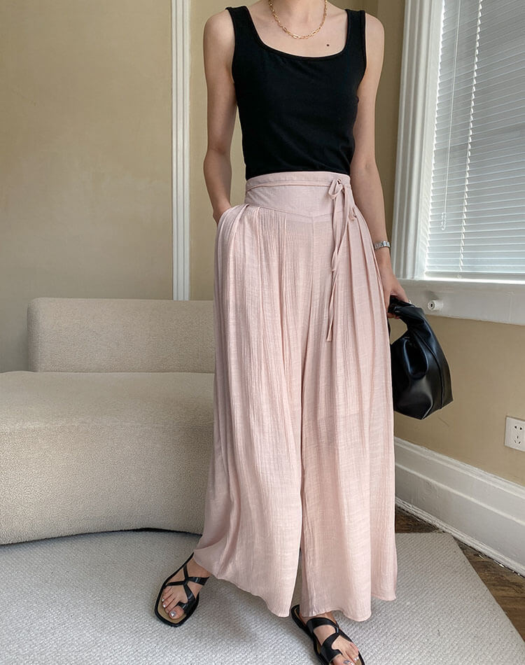 スクエアネック 幅広肩紐 タンクトップ